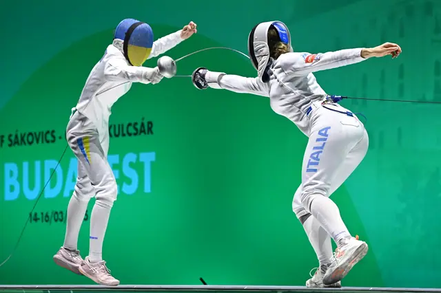 Budapest, Grand Prix Women’s and Men’s Epee 14-15-16 March 2025 In photo: MAKSYMENKO Anna UKR vs RIZZI GIULIA ITA Photo by Eva Pavía #BizziTeam – FIE